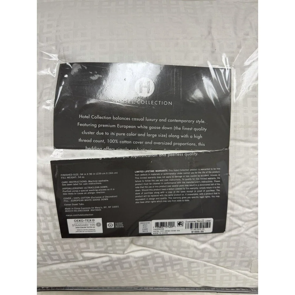 Hotel Collection Heavyweight European Goose Down Full/Queen Comforter